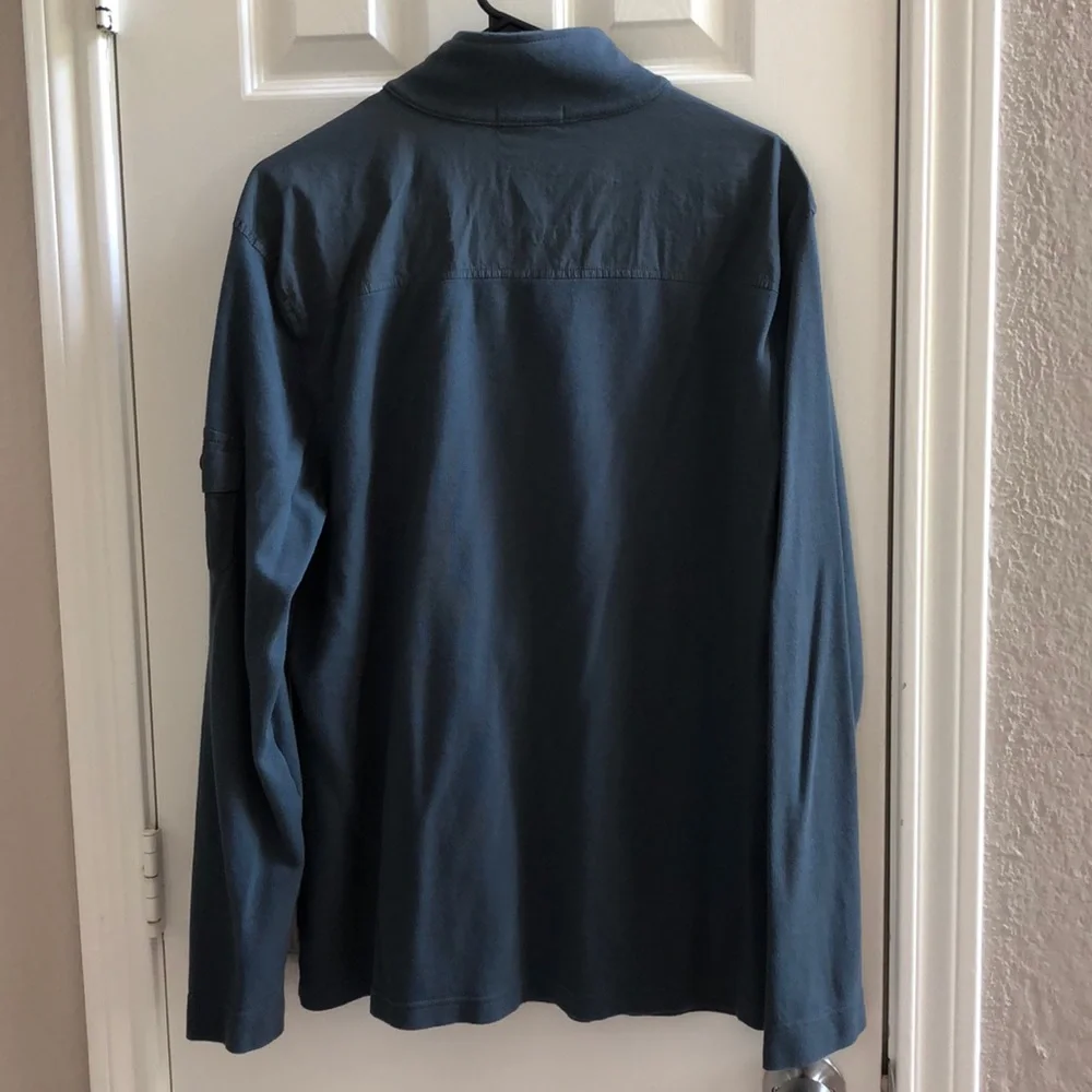 Banana Republic Men's Zip-Up Sweater Bluish Grey Cargo Utility Jacket Size Large
